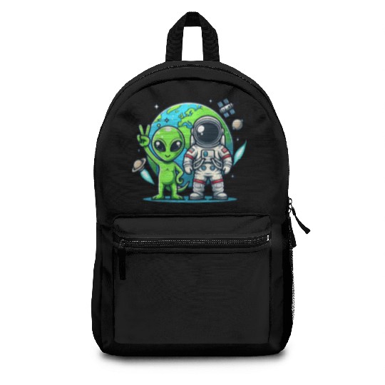 Alien Astronauts In Space Backpacks