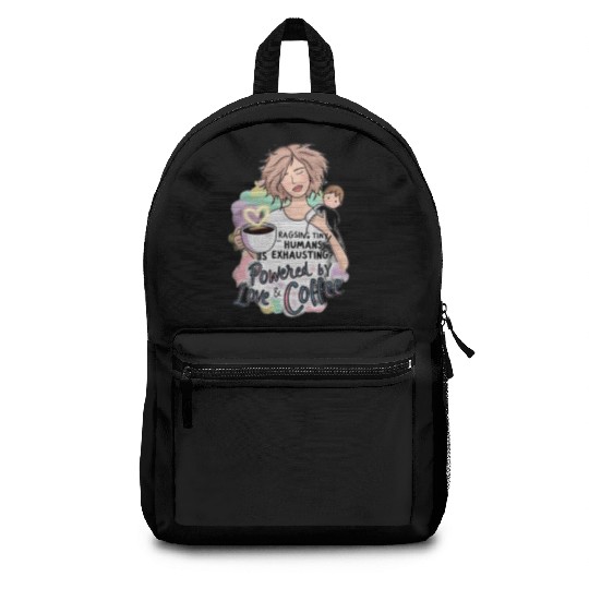 Powered by Love & Coffee – Funny Mother’s Day Backpacks