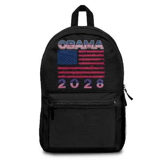 Obama 2028 Vintage Flag Patriotic Politics Protest Backpacks