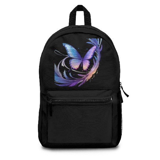 Spectrum Wings – Abstract Floral Butterfly Design Backpacks