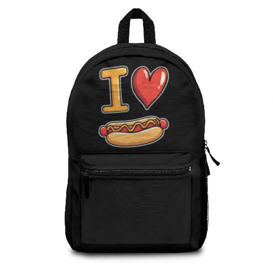 I Love Hotdogs - Fast Food Snack Fun Backpacks