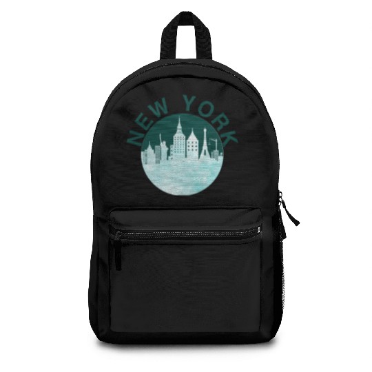 New York City Retro Skyline Graphic, Urban Street Backpacks
