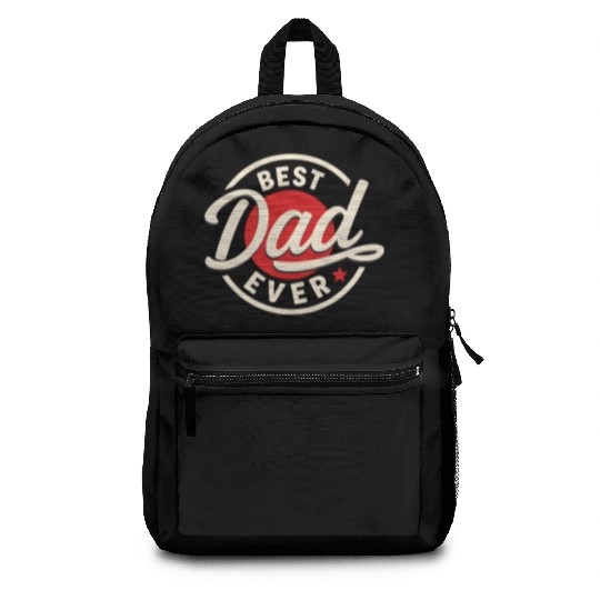 Best Dad Ever Vintage Style Father's Day Design Backpacks