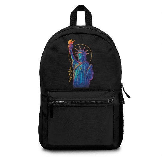 Statue of Liberty Neon Backpacks Design
