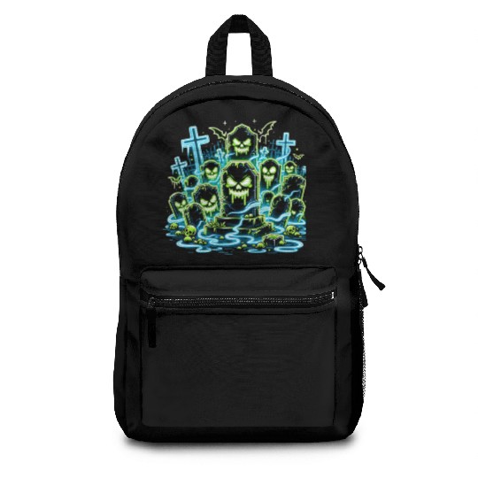Neon Tomb Uprising – Glowing Graveyard Ghouls Backpacks