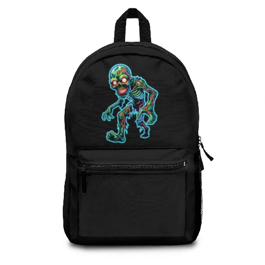 Glowing Zombie Crawler – Toxic Neon Horror Backpacks