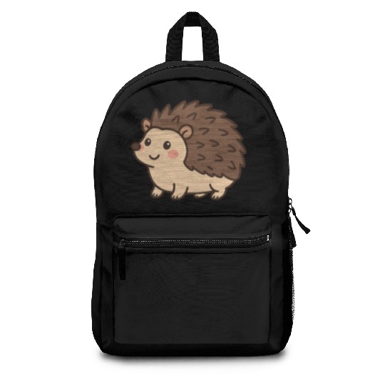 Happy Hedgehog with Big Eyes Backpacks