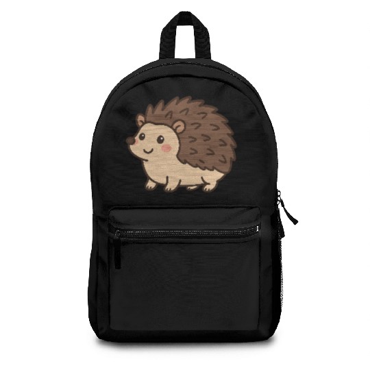 Happy Hedgehog with Big Eyes Backpacks