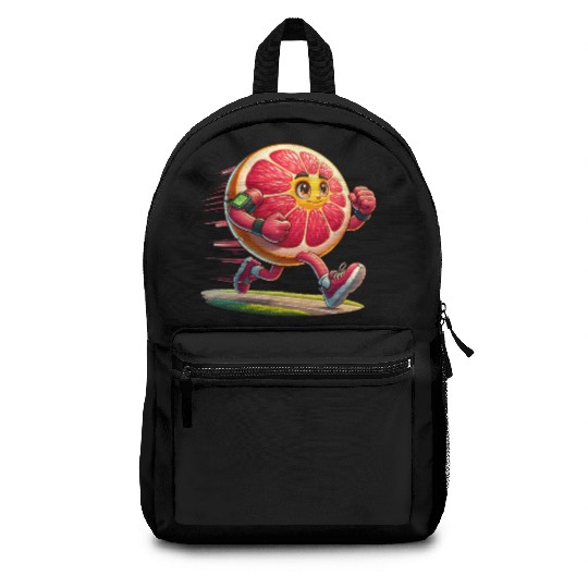 Running Grapefruit Power – Sporty Citrus in Motion Backpacks