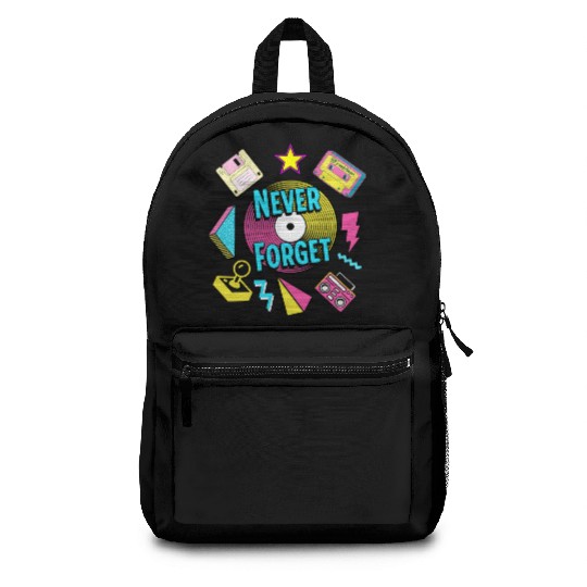 Never Forget 90s Retro Nostalgia Backpacks