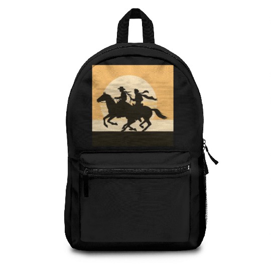 Wild West Cowboy Sunset Ride Backpacks