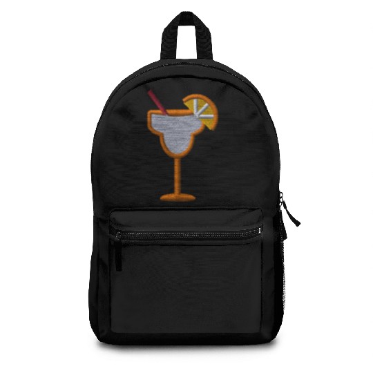 Cocktail orange embroidered Backpacks