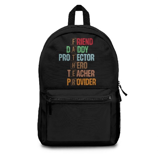 FATHER Acronym Design - Meaningful Word Art Backpacks