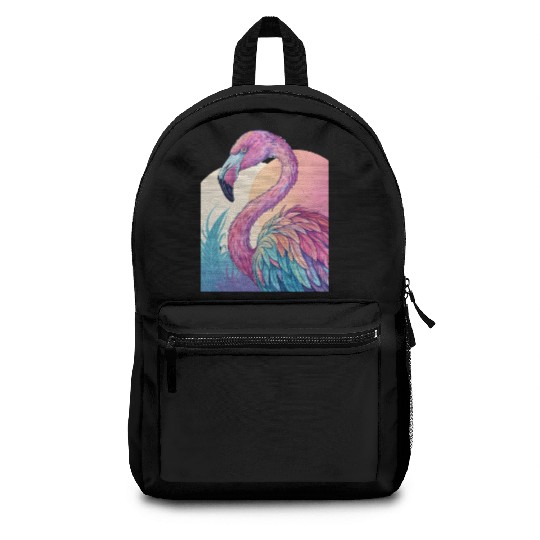 Psychedelic Flamingo Backpacks