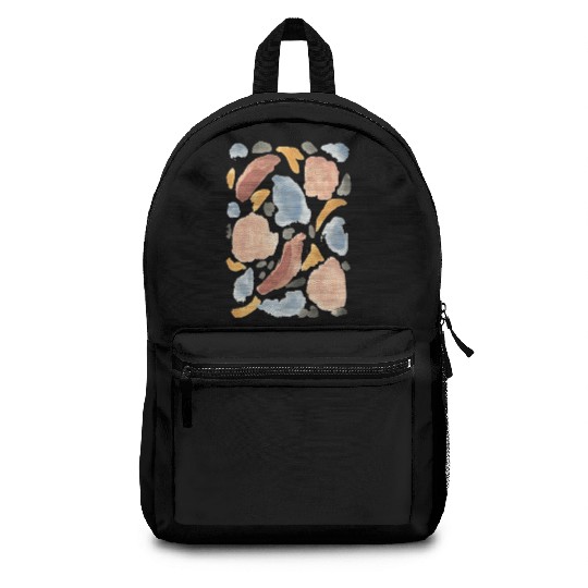 abstract pastel watercolour pattern Backpacks