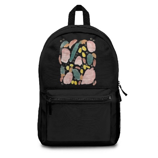 Pastel Abstract Watercolor Shapes Pattern Backpacks