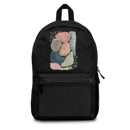 Abstract pastel watercolour painting pattern Backpacks