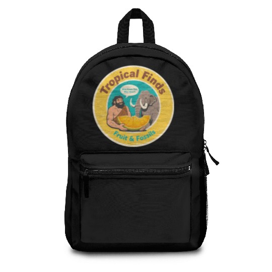 Caveman Mammoth Retro Ancient Fruit Discovery Backpacks