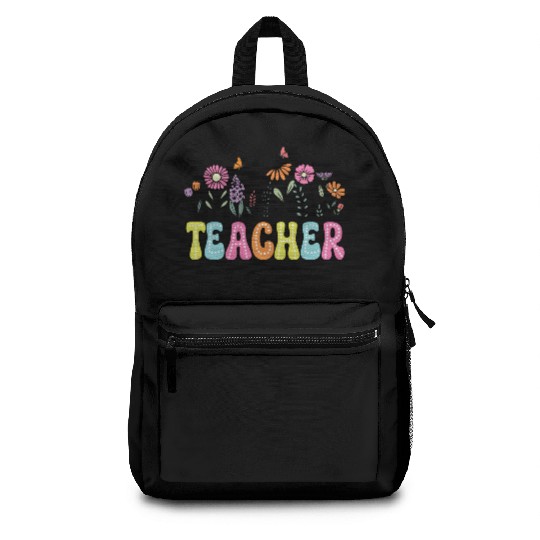 Teacher Flower Floral Dalmatian Dots Backpacks