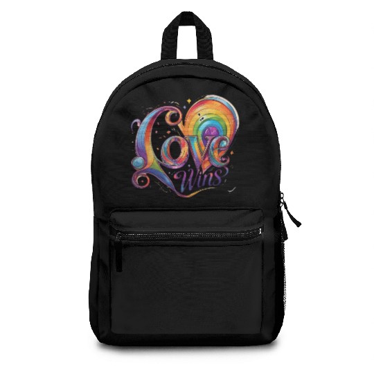Love Wins Rainbow Script Backpacks – Pride Month Backpacks