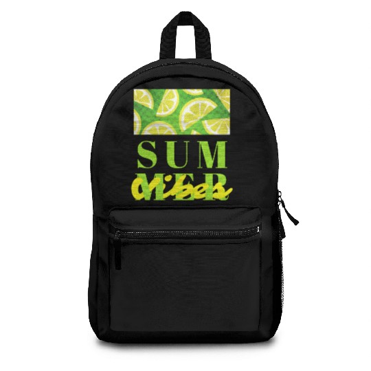 Lemon Fresh Summer Mood – Minimalist Citrus Art Backpacks