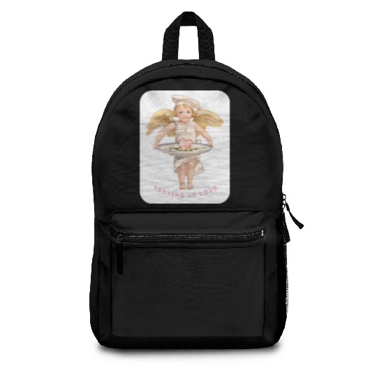 Chef Cook Valentine SERVING UP LOVE Cupid Angel Backpacks