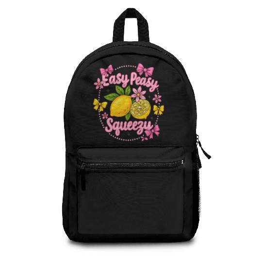 Preppy Lemon Summer Lemon Coquette Backpacks