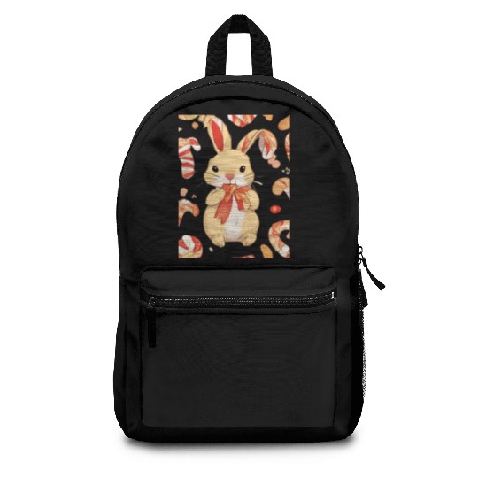 Candy Cane Bunny – Cute for Backpacks, Onesies, Mugs