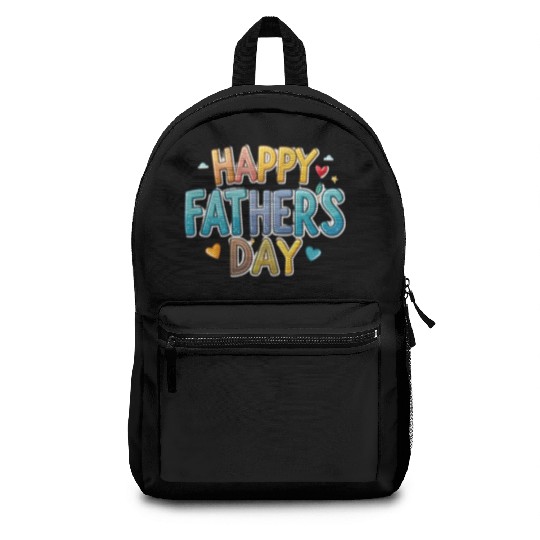 Happy father's day color letter design, 3d design Backpacks