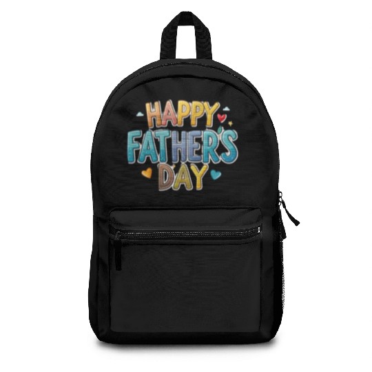 Happy father's day color letter design, 3d design Backpacks