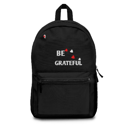 Be grateful - inspirational Heart Backpacks