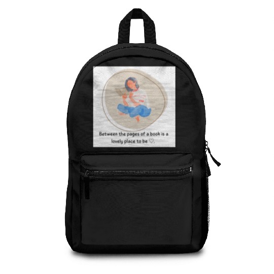 Between the pages of abook .book lover Backpacks