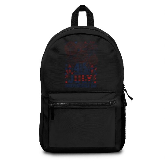 US independance day fireworks square design Backpacks