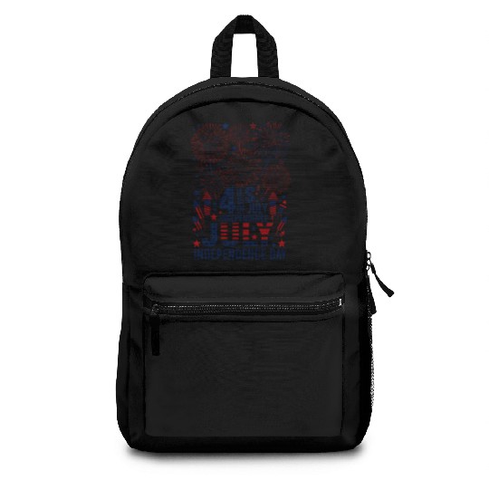US independance day fireworks square design Backpacks