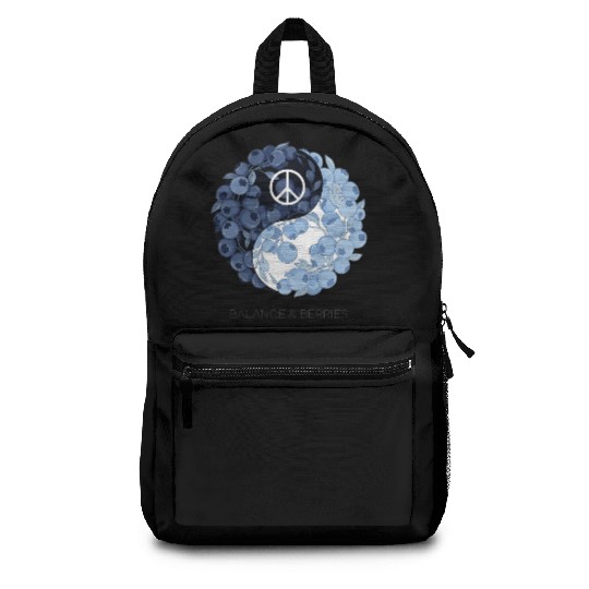 Balance & Berries – Yin Yang Blueberry Peace Desig Backpacks