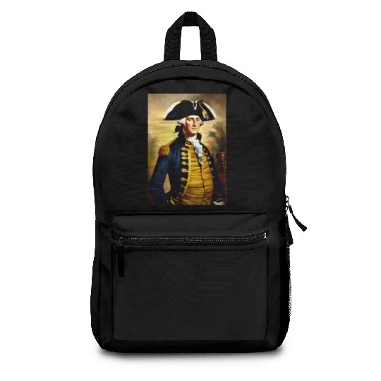 George Washington in revolutionary bttlefield a Backpacks