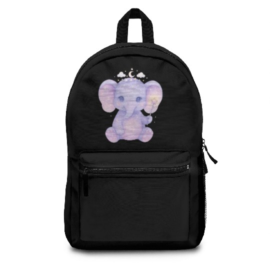 Celestial Baby Elephant Magical Nursery Girl Art Backpacks