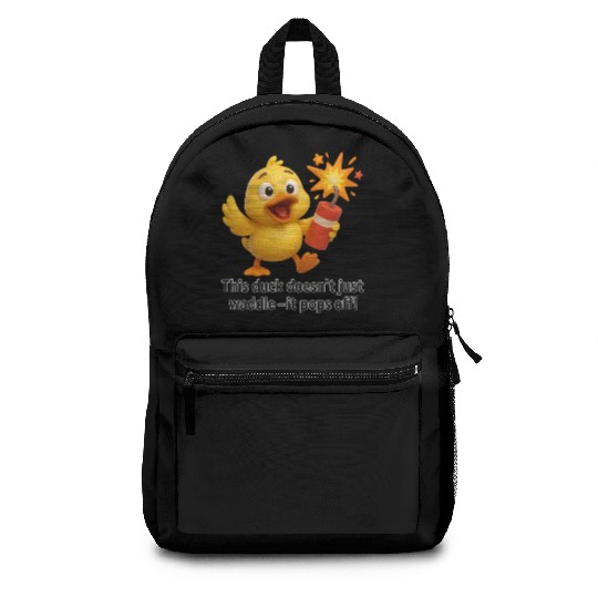This Duck Pops Off – Fun Explosive Duck Pun Design Backpacks