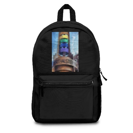 Legacy LGBTQ Rainbow Pylon Chicago Landmark Art Backpacks