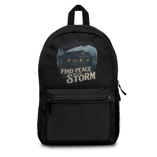 Find Peace in the Storm Cabin Retreat Backpacks