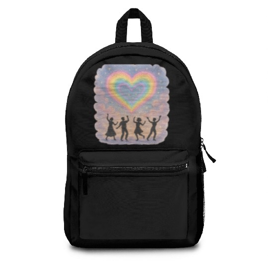 20250702 1417 Rainbow Heart Dance simple compos Backpacks