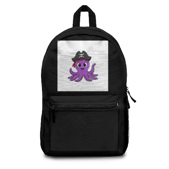 Friendly Octopus Pirate Backpacks -Cute Ocean Animal