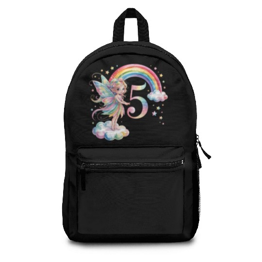 Magical Rainbow Fairy Elf 5th Birthday Girl Backpacks