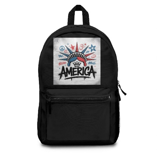 Statue of Liberty USA Graffiti Zero Limit Brand Backpacks
