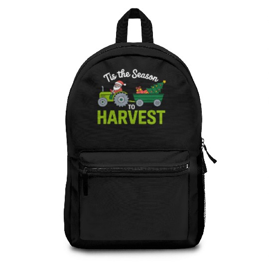 Tis The Season To Harvest Farm Tractor Christmas Backpacks