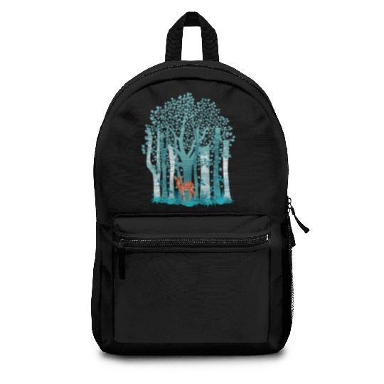The deer in forest Backpacks