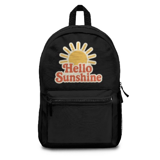 Sunrise Hello Sunshine Illustration Backpacks
