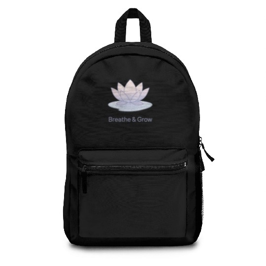 Breathe & Grow – Calm Lotus Minimal Design Backpacks