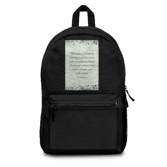 Proverbs 35-6 Bible Verse Christian Wall Art Backpacks