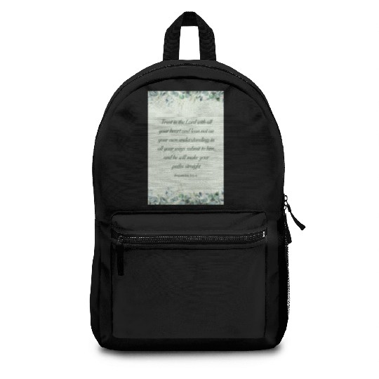 Proverbs 35-6 Bible Verse Christian Wall Art Backpacks